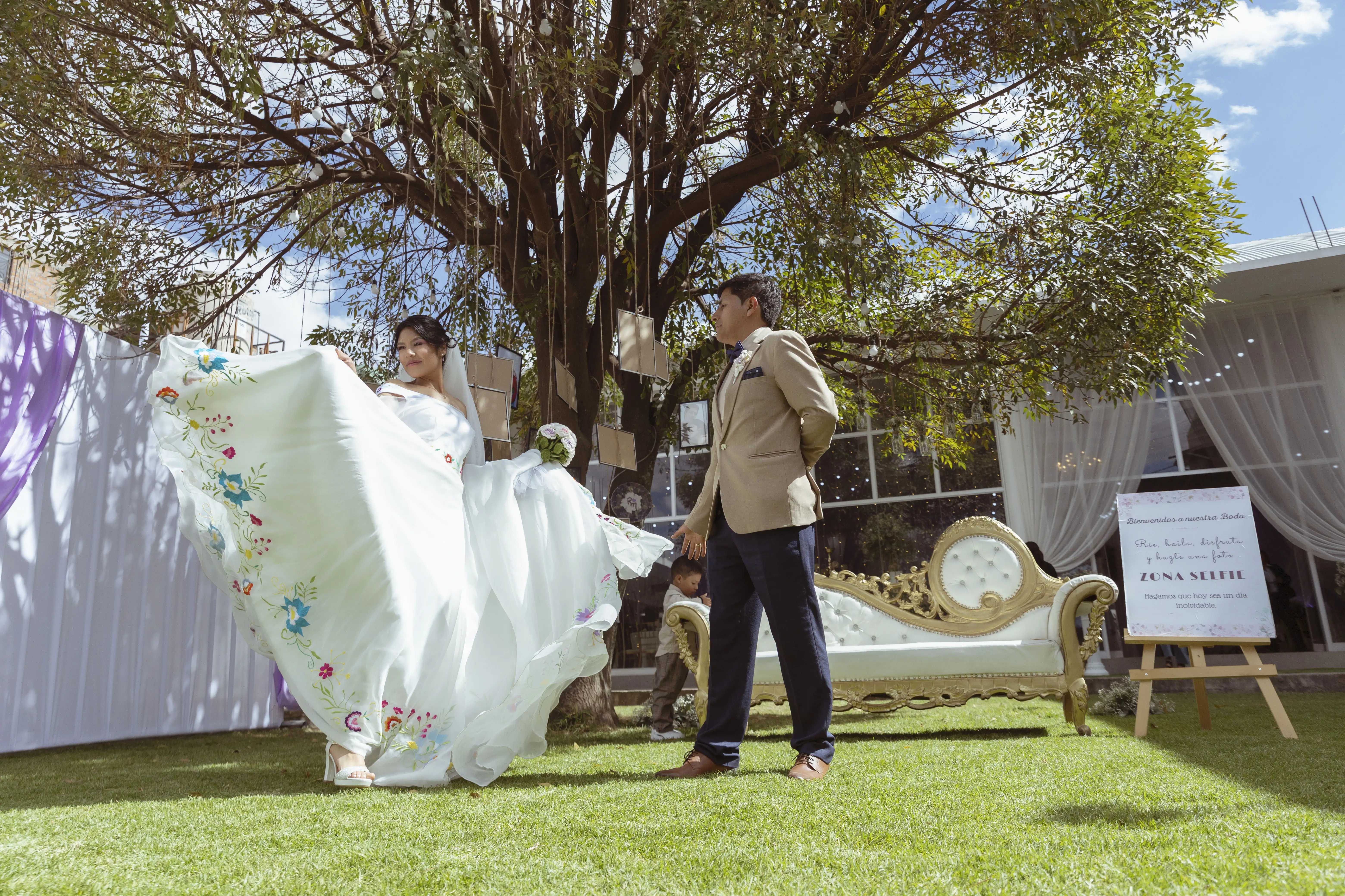 Pareja en su boda